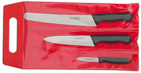 Giesser Messer -Set 3 -tlg. 3581 Gemüsemesser Kochmesser Universalmesser mit Welle