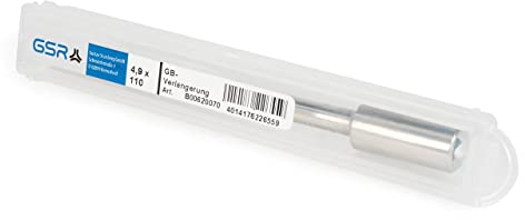 GSR PROFI Gewindebohrer-Verlängerung 110mm, Vierkant 4,9mm, M4,5-M8, Gewindeschneider Zubehör, Zur Verlängerung von Gewindebohrer und allen Werkzeugen mit einem Vierkantschaft