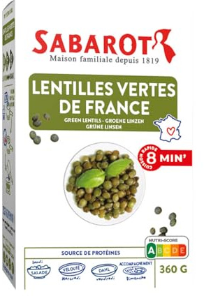 Sabarot - Lentilles vertes de France Cuisson rapide 360g