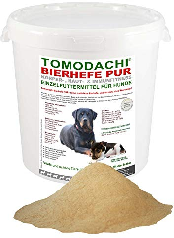 Bierhefe Hund, BARF Zusatz, reine Bierhefe ohne Treber, Natur Pur, Haut und Fell, reich an Vitaminen, Mineralien für Darmflora, Immunsystem, Appetit, Haut, Krallen, Fellglanz, reine Bierhefe, 2kg