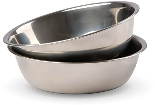 Bonza Ciotole per Cani e Gatti in Acciaio Inossidabile - Accessori cane e gatto di Ricambio - Perfette per animali di Media e Piccola Taglia