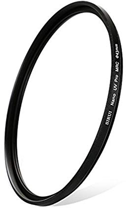 Sirui SUUV43A - Filtro ultraplano de Aluminio S-Pro Nano MC UV (43 mm), Color Negro