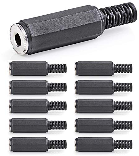 10x 3,5mm Klinke Audio Buchse Stereo Knickschutz Löten Klinkenbuchse 10 Stück