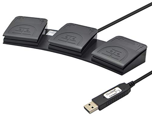 OLLGEN Triple USB Pedale Interruttore Meccanico Controllo 3 Tre Tasti Programma Tastiera Computer Mouse String Gioco Macro MIDI Cotroller Azione HID