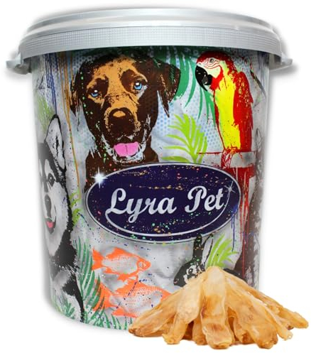 Lyra Pet® 5 kg Kaninchenohren 5000 g Hasenohren luftgetrocknet Hundefutter + 30 L Tonne