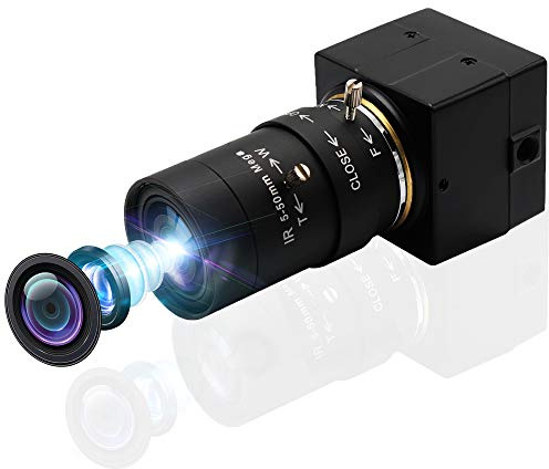 SVPRO Webcam 5-50mm Obiettivo varifocale 8MP Zoom Manuale USB Webcam ad alta definizione 2448P HD Mini Camera Sony IMX179 USB con fotocamera per Android Windows Linux Mac OS, Plug and Play UVC Camera