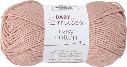 Schachenmayr Baby Smiles Easy Cotton, 9807306-01038, Farbe: Altrosa, 50g, Handstrickgarne