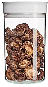 liflicon Contenitore in Plastica PET con Tappo Ermetico per Alimenti, barattolo per spezie, erbe aromatiche, tè, tisane. 800 ml - Riciclabile 100%