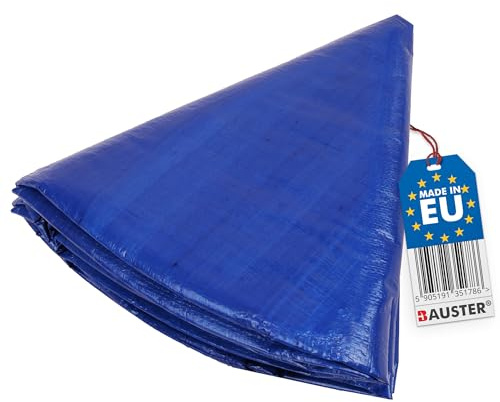 BAUSTER® Abdeckplane Gewebeplane Runde Plane, 150g/m² blau 5,5m Schutzplane, Holzplane, mit Ösen für Poll Gartenmöbel Trampolin Auto wasserdicht reißfest wasserfest, Schwimmbadabdeckung
