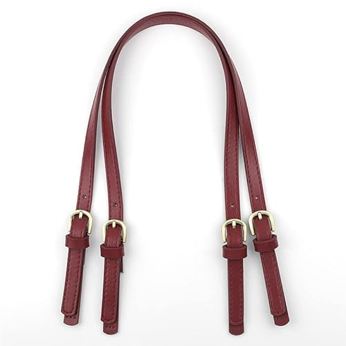 2 Stücke PU Leder Taschengriff Taschenriemen, Ersatz Taschenbügel Taschenhenkel Lederriemen für Taschen Tasche Gürtel Ersatz Griff DIY Ersatz Tote Taschengriffe für Einkaufstasche Handtasche,Weinrot