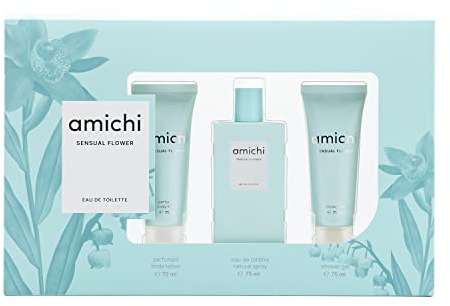 Set de Perfume Mujer Amichi Sensual Flower 3 Piezas