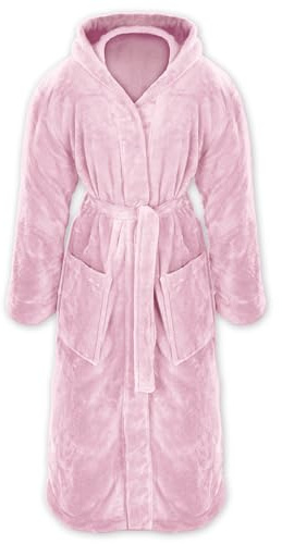 Gräfenstayn® Damen & Herren Kuschelfleece Bademantel mit Kapuze Größe S-XXXL mit Öko-Tex Standard 100 Flanell Fleece