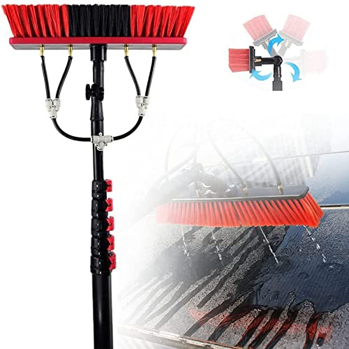 GIZMIT Window Cleaning Pole, Water Fed Telescopic Brush 6m 9m 12m Photovoltaic Panel Cleaning Tool 55cm Brush Head for Cleaning Photovoltaic and Solar Panels and Other Cleaning Activities,39FT/12M