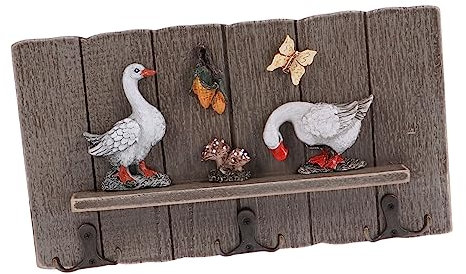 Cabilock Großer Gänsehaken Im Europäischen Stil Küchenwandhaken Wandmontiertes Schlüsselbrett Aufbewahrungshaken Hut Hängeschrank Schlüsselhaken Gebrauchshaken Aus Holz Hölzern Marine Kleid