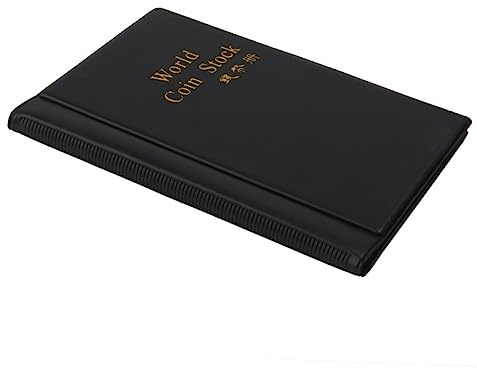 MAGICLULU Coin Collection Book for Collectors Album, 120 Pockets, PU Cover, Opp Pages, Portable Coin Holders for Collectors and Tokens Storage