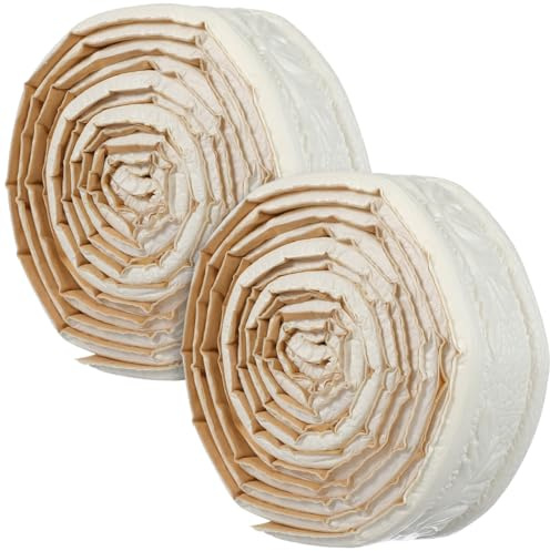 ULTECHNOVO Borde De Papel Tapiz 3D Adhesivo Papel Pintado Autoadhesivo Para Pared Franja Decorativa Para Cocina Baño Tv Bar Y Hotel 6 Rollos 89.76 X 1.57 X 0.59 in