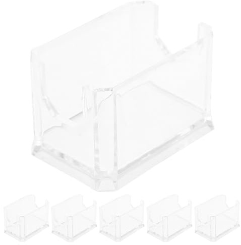 HOMSFOU 6 piezas caja de azúcar caja para bolsas de café caja porta bolsitas de té bolsa de azúcar cadd y organizador de bar acrílico gabinete de té escritorio