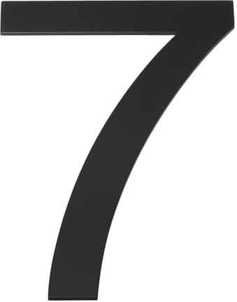 PATIKIL 6 Self-adhesive House Numbers for Outside Stick On, 1 Pcs Stainless Steel Address Visibility Signs for House Address Outside Garden Door Mailbox Decor Office Number, Number 7