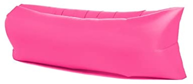 Aufblasbares Sofa, Wasserdichtes Luftsofa, Sofa Aufblasbar Reißfestem Gewebe von bis zu 200kg, Tragbares Wasserdichtes Aufblasbare, Air Lounger für Camping, Park, Strand, Hinterhof(dunkelrosa)