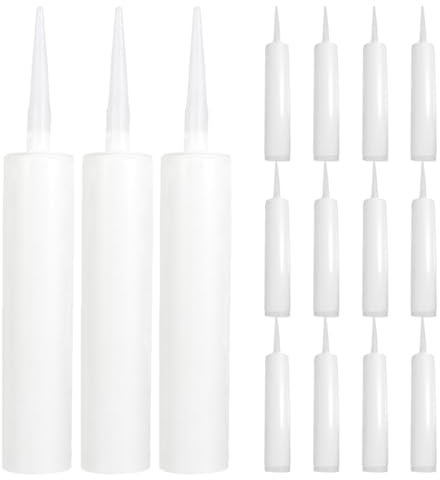UKCOCO 15stücke Nachfüllbare Caulking Sealant Tubes Leere Dichtungsrohre Für Reparaturen Bad Küche Und Mehr Einfache Handhabung Vielseitig Einsetzbar Zum Füllen Von Rissen Und