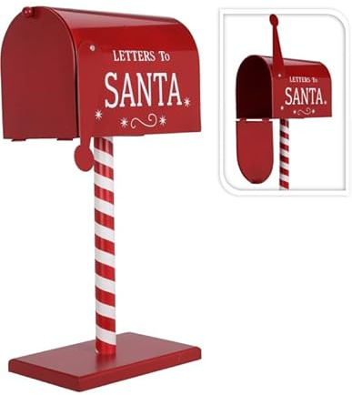 Adorno de Navidad para buzón de metal rojo 50 cm – Varzi il Natale dal 1956
