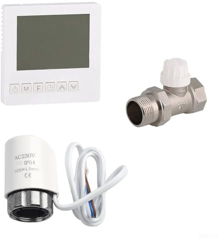 Set di regolatori di temperatura per riscaldamento dell'acqua, 220 V, valvole normalmente chiuse, separatore d'acqua a testa, per sistema di riscaldamento a pavimento Home Office (NO)