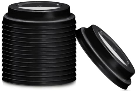 Kaffeebecher To Go Kunststoff Deckel für 80mm Einweg Pappbecher - 100 Stück | Schwarz