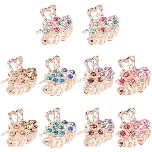 HAPINARY Mini Barrette À Cheveux De Temps Pince À Cheveux En Strass Ensemble De 10 Pièces Accessoires Pour Cheveux Pour Fille
