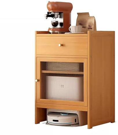Soporte para robot aspirador Mueble Aspirador - Mesa Auxiliar Moderna Con Cajones Para Sala De Estar - 30.7in Alto Estante De Almacenamiento Por Encima Del Robot Barredor - Mesa Auxiliar De Dormitorio