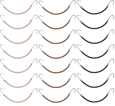 Sibba 21 Stück Elastische Haken Haargummi-Haken Haarkordel Bungee-Haargummis Styling-Pferdeschwanz-Halter für Alle Haartypen