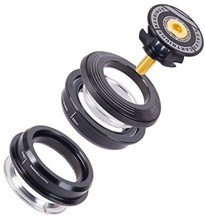 HAYOMAX Aluminium Alloy Bicycle Headset Kit Bearing Semi Integrated Straight Tube Fork Internal Mountain Bike 4444S Headset 44mm 1-1/8 Bike Headset Spacer