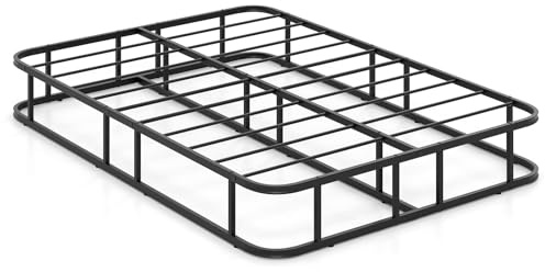 GIANTEX Boxspringbett 140 x 200 cm mit stabilem Metallgestell | Doppelbett mit Metallleistenunterstützung, Lattenrosten und bis zu 300 kg belastbar, Schwarz