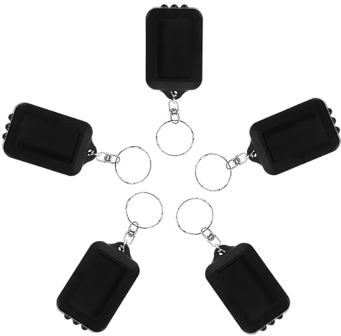 Anneome 5 pièces Mini Torche LED Solaire Portable Porte Clés Compact à Chargement Solaire Lampe de Poche Lumineuse pour Camping Randonnée et Urgences