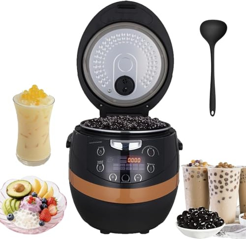 Machine à Boba automatique 8 L, 1350 W, for perles de tapioca, thé aux perles, thé au lait, for magasins de thé au lait, restaurants, desserts
