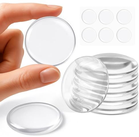6 st Dörrstopp Vägghandtag, 40 × 8 mm Dörrstopp Väggstötfångare, Transparent Silikon Stötdämpare, Gummi Stötfångare För Dörrar, Möbler, Lådor, Skåp