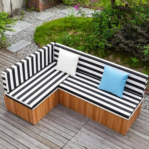 Générique Coussin de Banc Jardin Rayures Coussin D'assise D'extérieur