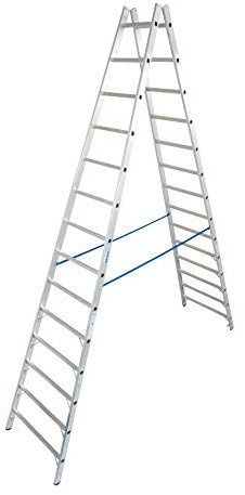 Krause 124951 Sprossen-Doppelleiter 2x14 Sprossen