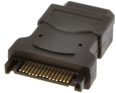 kenable Adaptador Conversor SATA 15 Pines a Molex LP4 4 Pines para Disco Duro IDE CD DVD - Cable Alimentación PSU