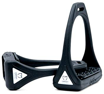 Steigbügel aus flexiblem Kunststoff mit großer Auflagefläche, schwarz/schwarz | Compositi Steigbügel aus Kunststoff