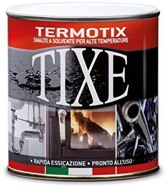 TIXE TERMOTIX Smalto a Solvente per Alte Temperature, Argento 250 ml | Vernice Alta Temperatura, Smalto Protettivo Siliconico per Metallo e Superfici Tecniche ad Alto Calore 650°C | Pronto all'Uso