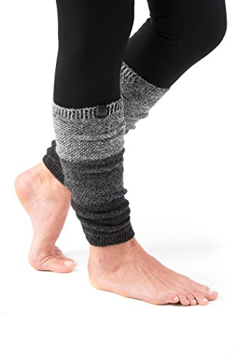 Marino Long Leg Warmers For Women - Winter Knee High Knit Leg Warmer Socks, Enclosed in an Elegant Gift Box - Multi Grey - One Size