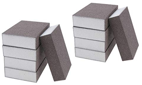 10 Stück Schleifschwamm zum Abschleifen von Farbe, Füller, Lack, Holz, Metall und Kunststoff Schleifschwamm 240-320 + 400-600 Fine