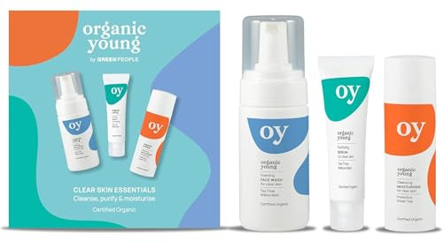 Green People Teenager Pflegeset mit Reinigungsschaum | Gesichtsreiniger, Serum und Feuchtigkeitscreme für Pickel und Unreinheiten, Wichtige Anti-Unreinheiten-Wirkstoffe, Vegan