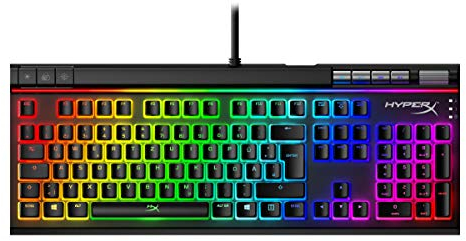 HyperX Alloy Elite 2 – Mechanische Gaming-Tastatur, Software-gesteuerte Beleuchtung und Makroanpassung, ABS Pudding Keycaps, Mediensteuerung, RGB Hintergrundbeleuchtung. Linear Switch, HyperX Red