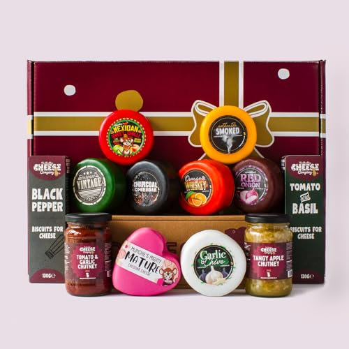 Truckle & Chutney Selection Hamper. A Delicious Hamper Basket Packed Full Of A Savoury Food Selection For A Gift Fit For Any Foodie. The Chuckling Cheese Company.