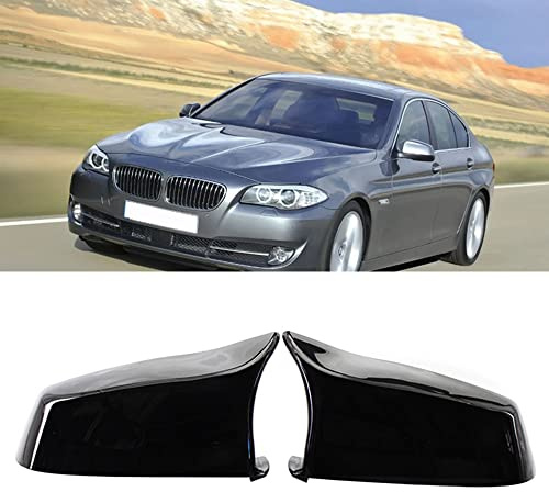 Baceyong Spiegelkappen Set Schwarz Glänzend, Außenspiegel Abdeckung, kompatibel mit BMW 5er E60 E61 F10 F11 F18 6er F06 F12 F13 7er F01 F02, 51167187432 51167187431