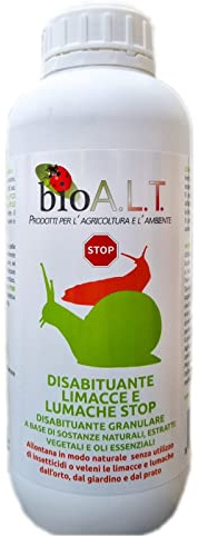 Antilumaca Biologico Repellente Disabituante Barriera Naturale per Lumache Limacce per Giardino Orto Fiori Piante Ornamentali Bio Granulare bioA.L.T 1kg