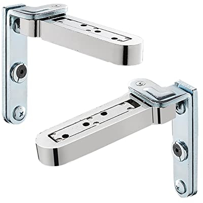 Unsichtbare Türscharniere Schwerlast 70kg L-Scharnier 2D-einstellbar 110° Verdeckte Schlafzimmertür Holztür 4 Zoll - 1 Paar