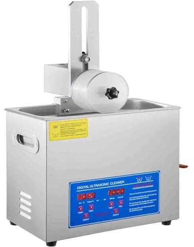 Ultrasonic Vinyl Record Cleaner - Premium 6L Portable Cleaner with Timer/Heater - Adjustable Temperature/304 Stainless Steel - Ideal for Jewelry, Watches, Glasses, Dentures - Powerful 180W