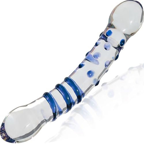 Glass dildo für Paare 21cm ⌀3,5cm Doppeldilos für frauen Glasplug Glasdildo SM Sexspielzeug für frauen solo extreme prostata massage stimulation für frau Butplug Analplug# G22